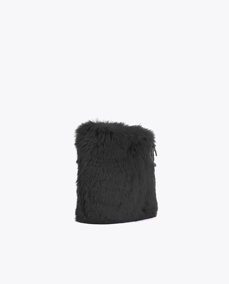 Faux fur crossbody bag