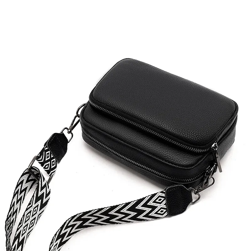 Faux Leather Crossbody Bag