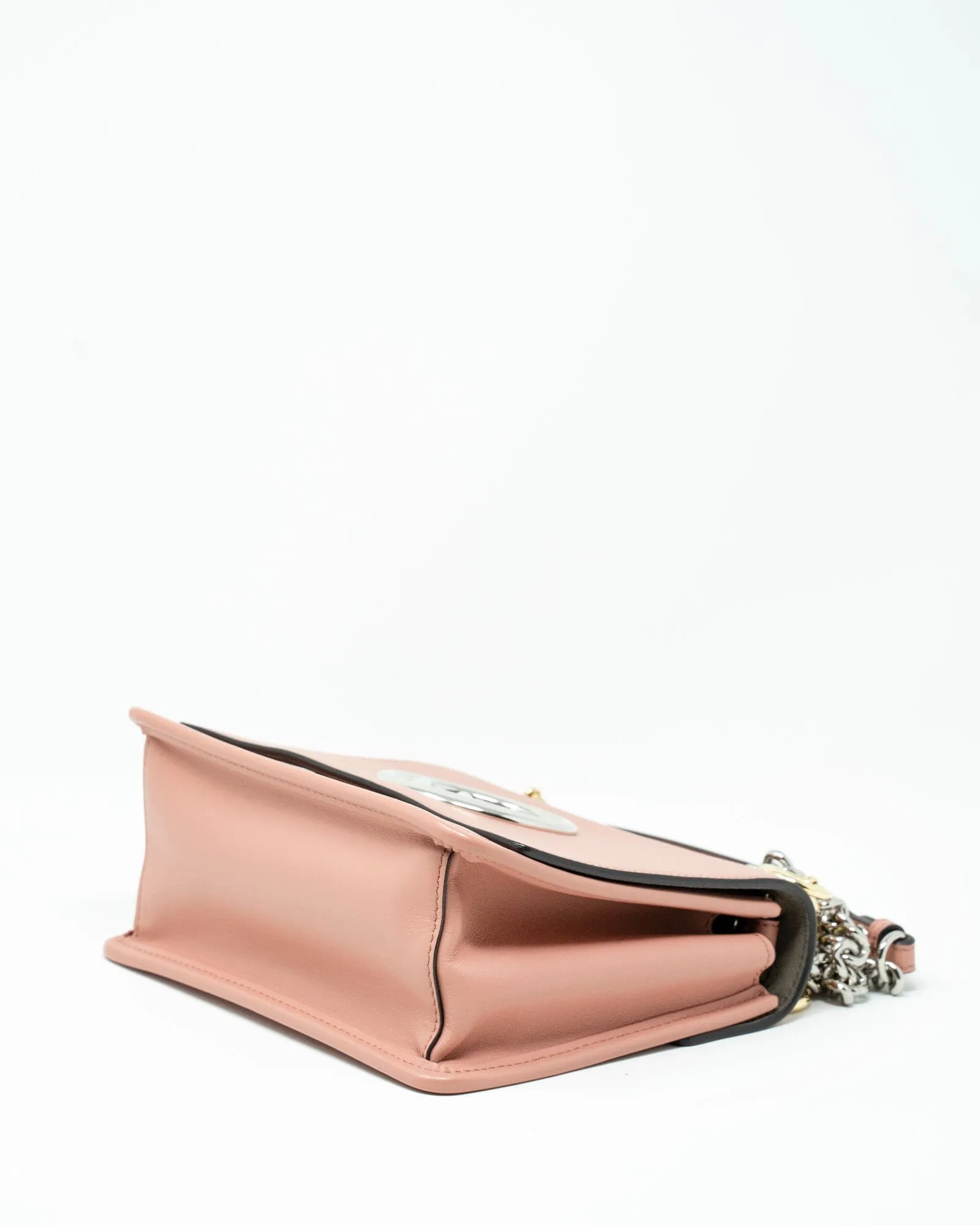 Fendi Kan Pink Leather F Small Crossbody Bag  - AGL1935