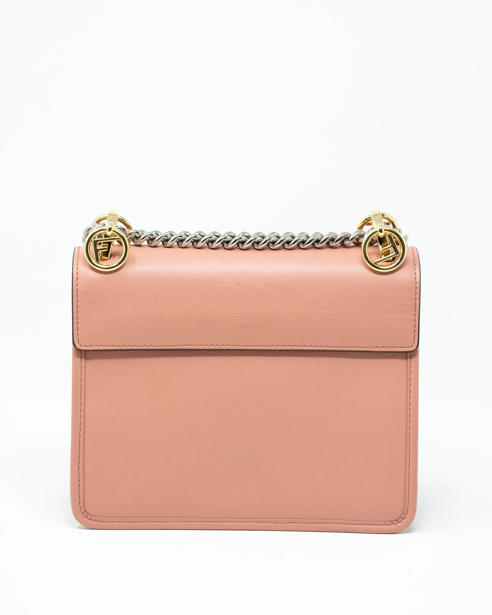 Fendi Kan Pink Leather F Small Crossbody Bag  - AGL1935