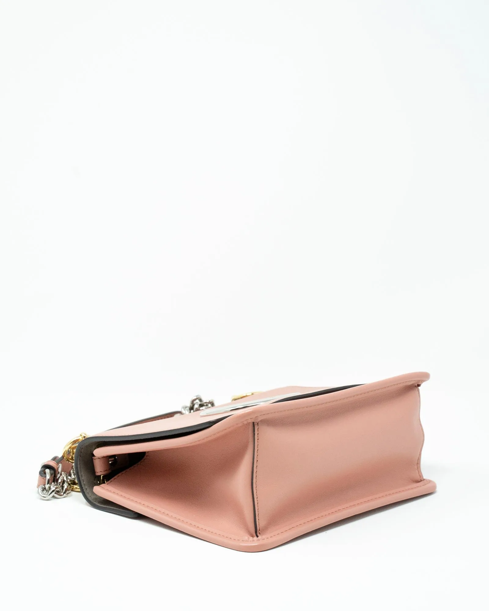 Fendi Kan Pink Leather F Small Crossbody Bag  - AGL1935