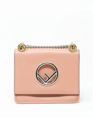 Fendi Kan Pink Leather F Small Crossbody Bag  - AGL1935