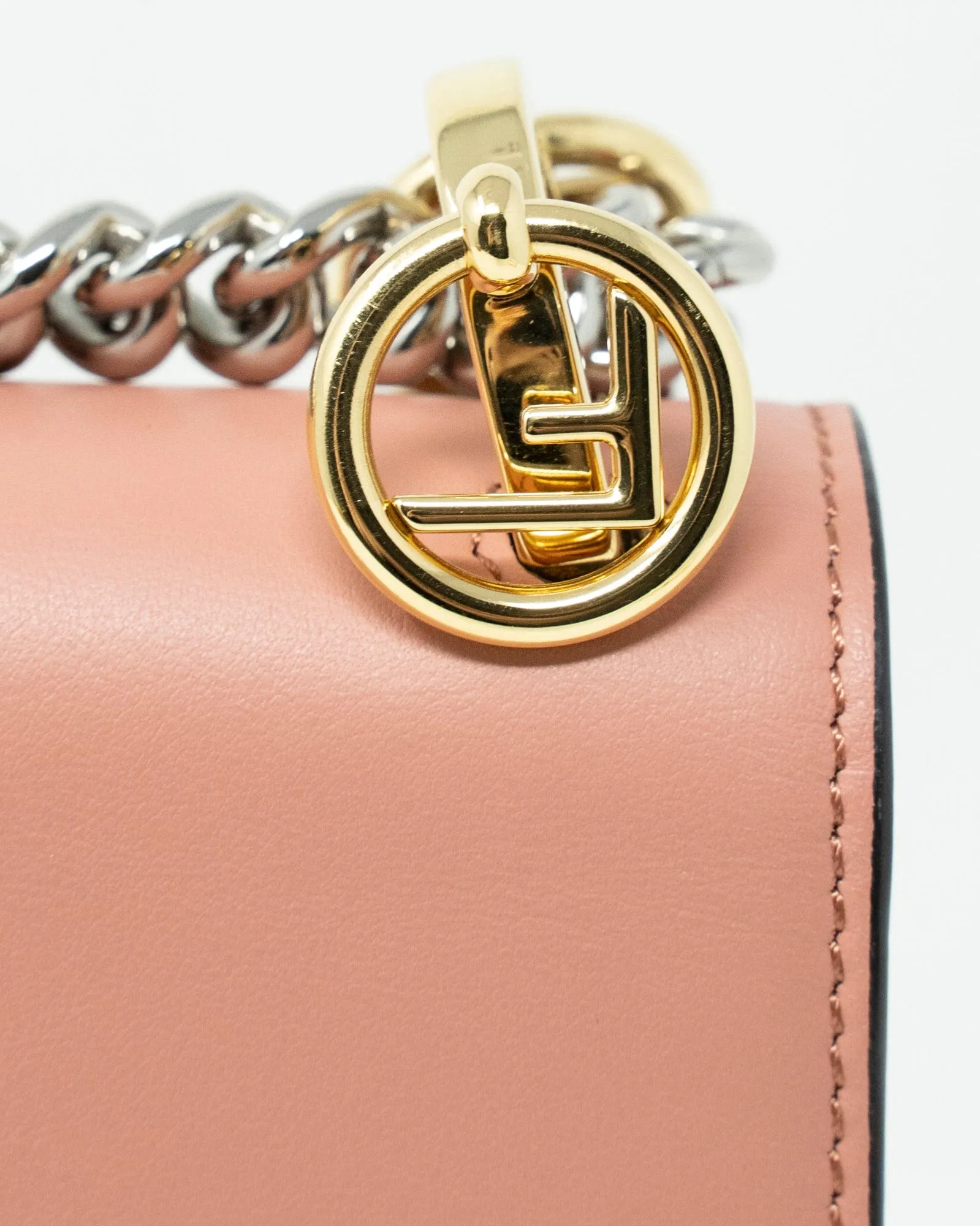 Fendi Kan Pink Leather F Small Crossbody Bag  - AGL1935