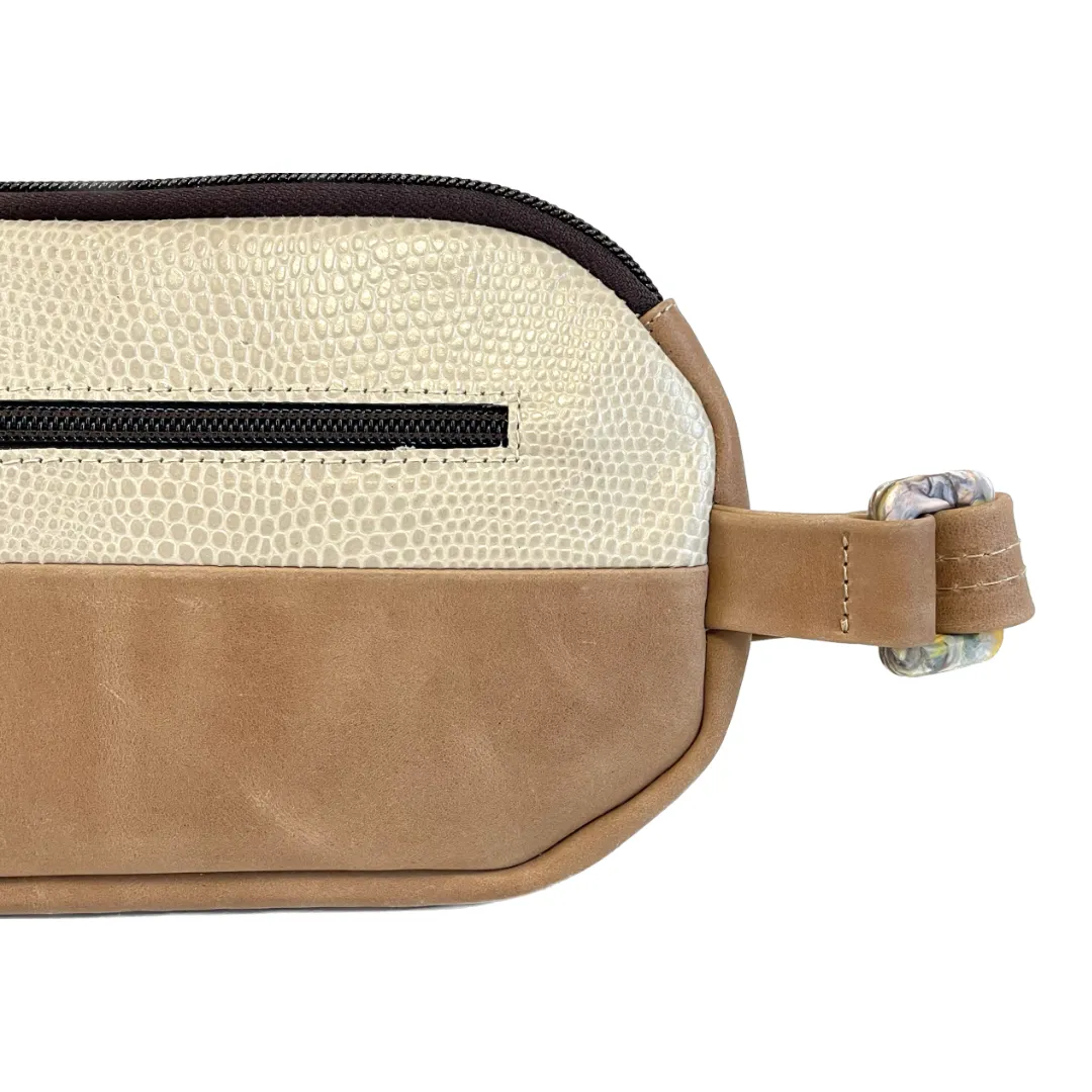 Folk Blondie Repurposed Leather Banana Crossbody Bag