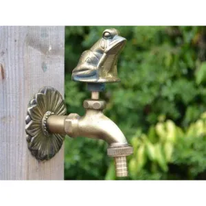 Frog Ornamental Brass Garden Tap