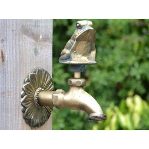 Frog Ornamental Brass Garden Tap