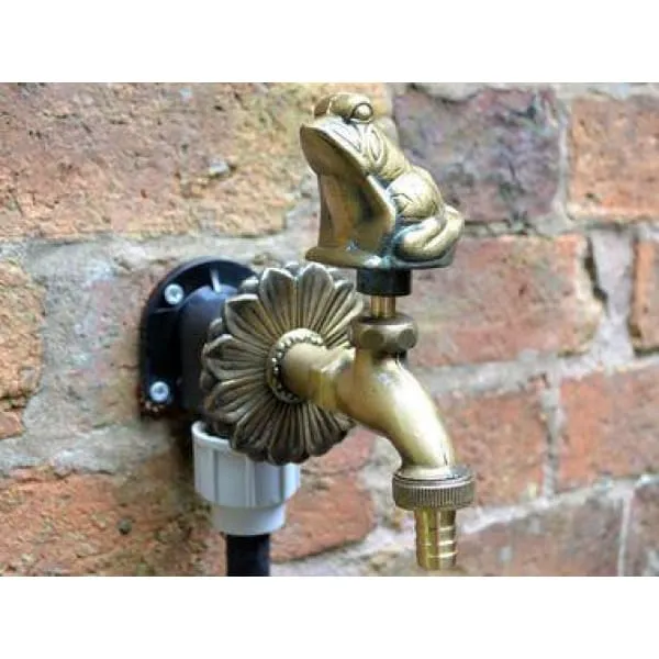 Frog Ornamental Brass Garden Tap