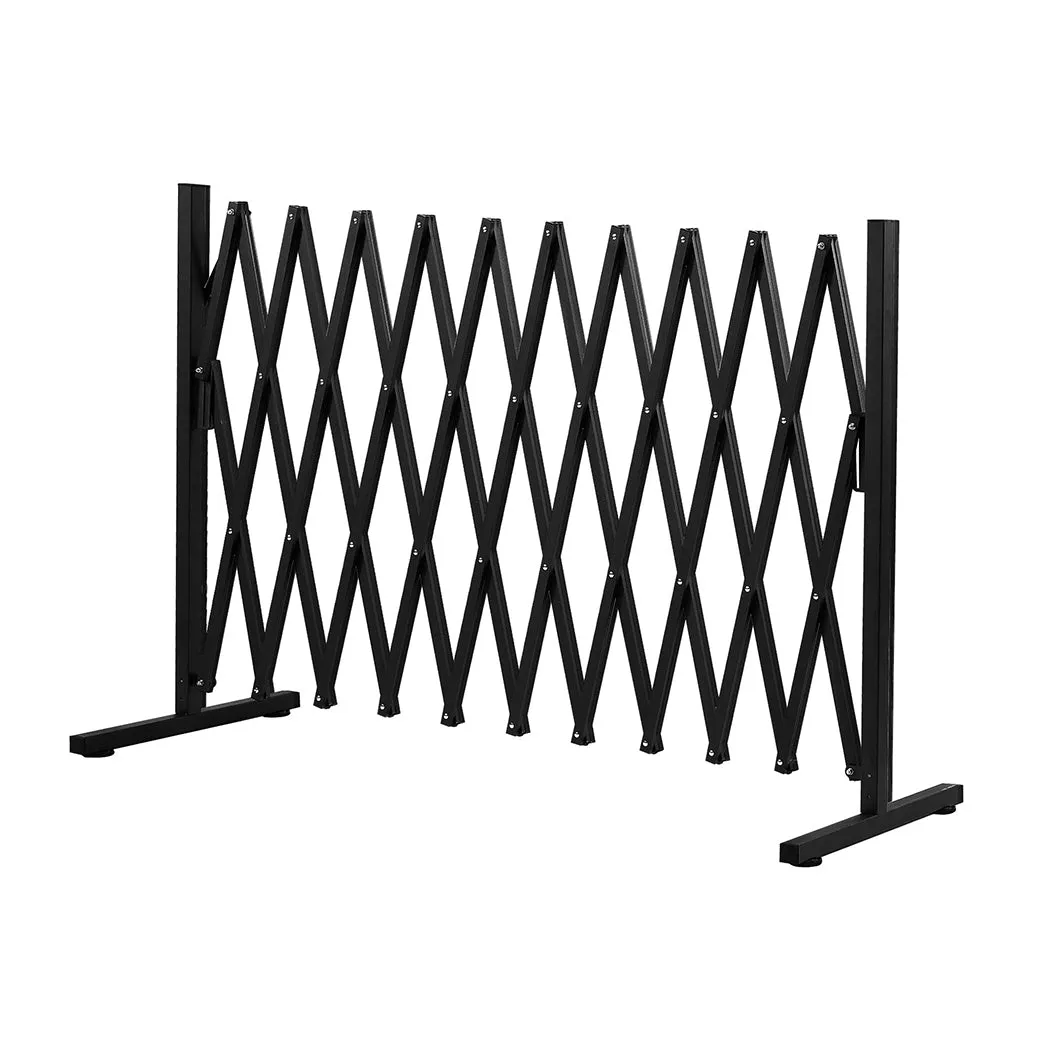 Garden Gate Security Pet Baby Fence Barrier Safety Aluminum Indoor Outdoor - Black