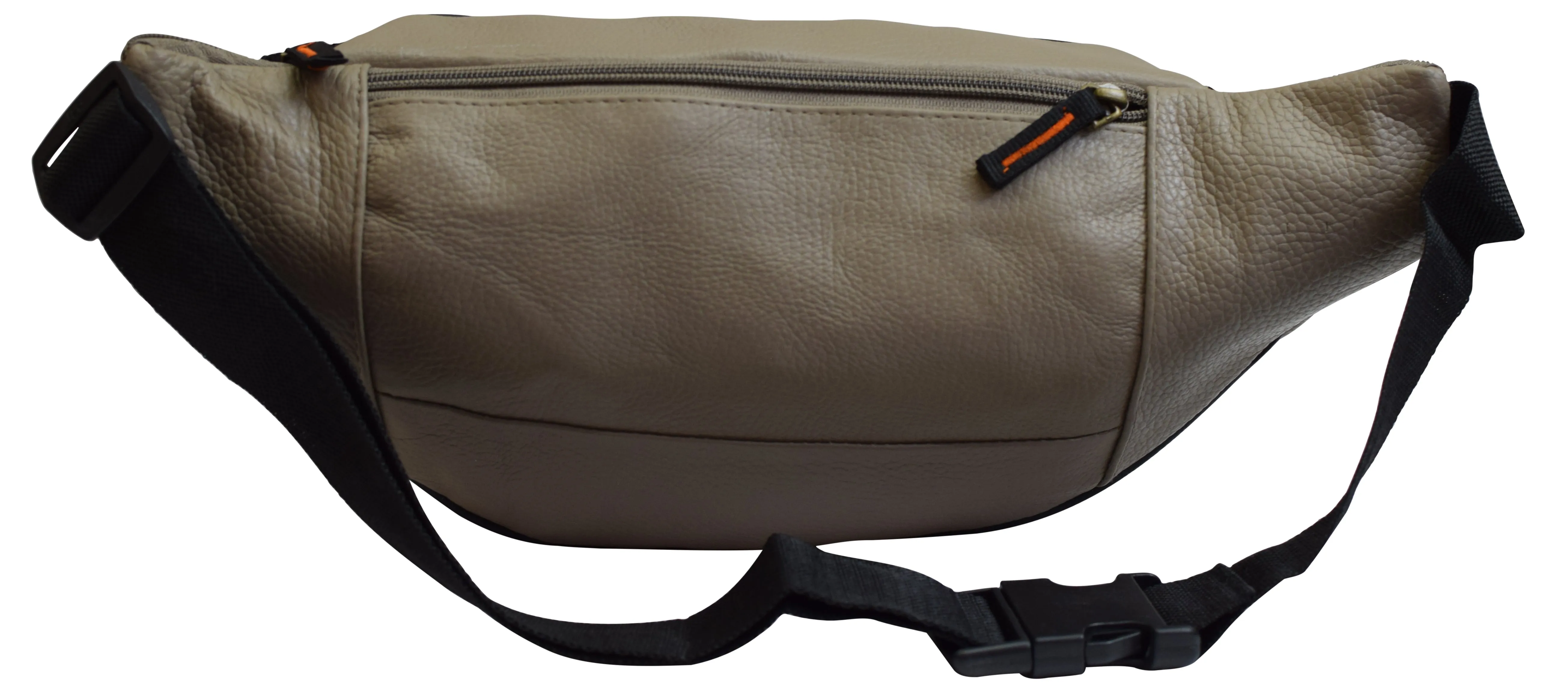 Genuine Pebbled Leather Fanny Pack Multiple Pockets Waist Bag Travel Hiking Sports 7311