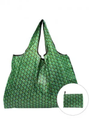 Geometric Green Envelop Shopper