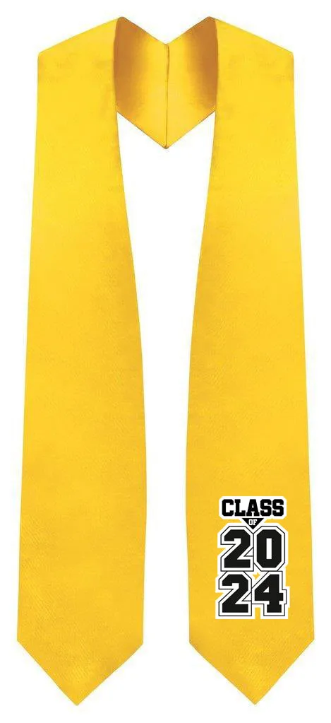 Gold "Class of 2024/2025" Graduation Stole