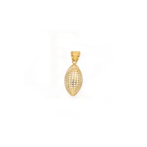 Gold Striking Floral Mesh Pendant 21KT - FKJPND21KM7939