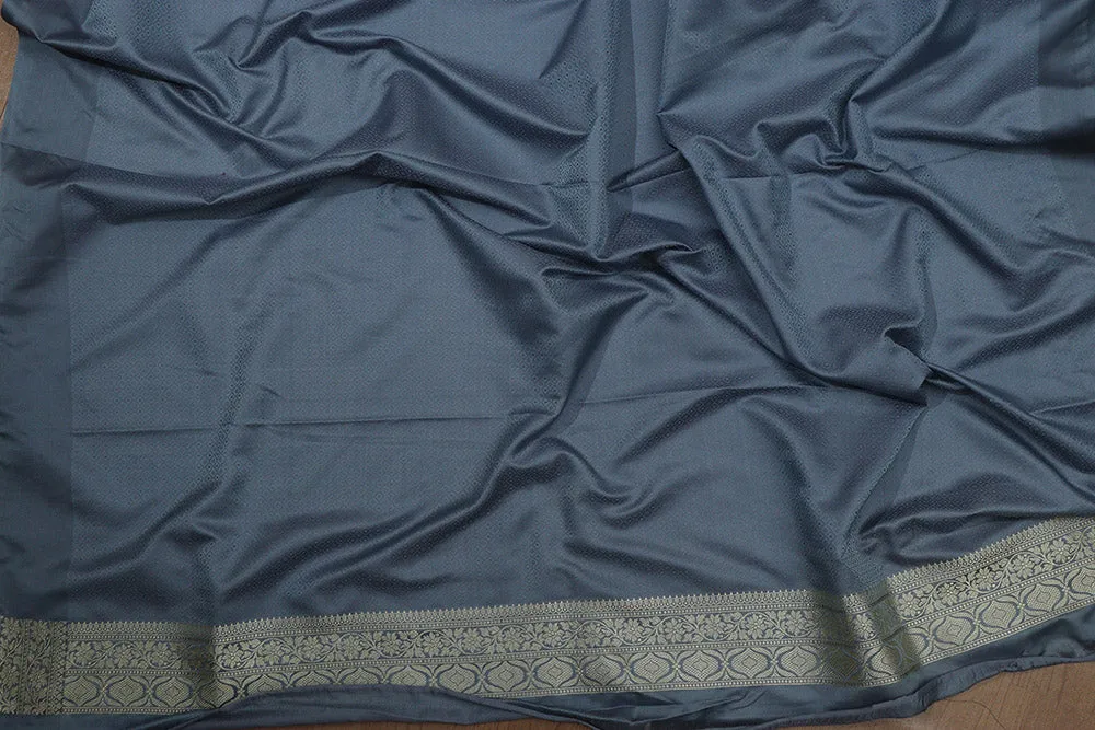 Graceful Grey Banarasi Silk Saree