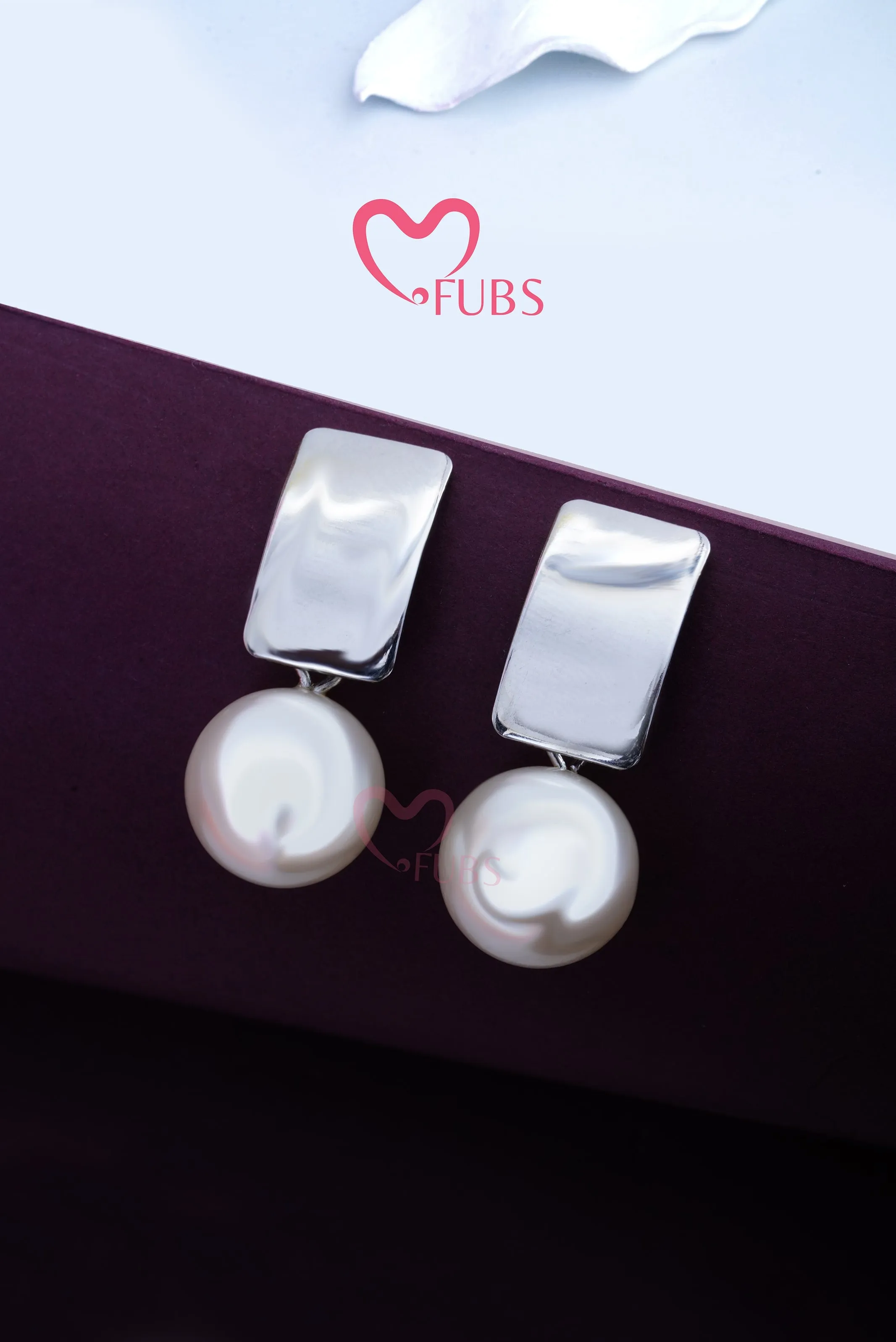 Graceful Orchid Pearl Drop Earrings