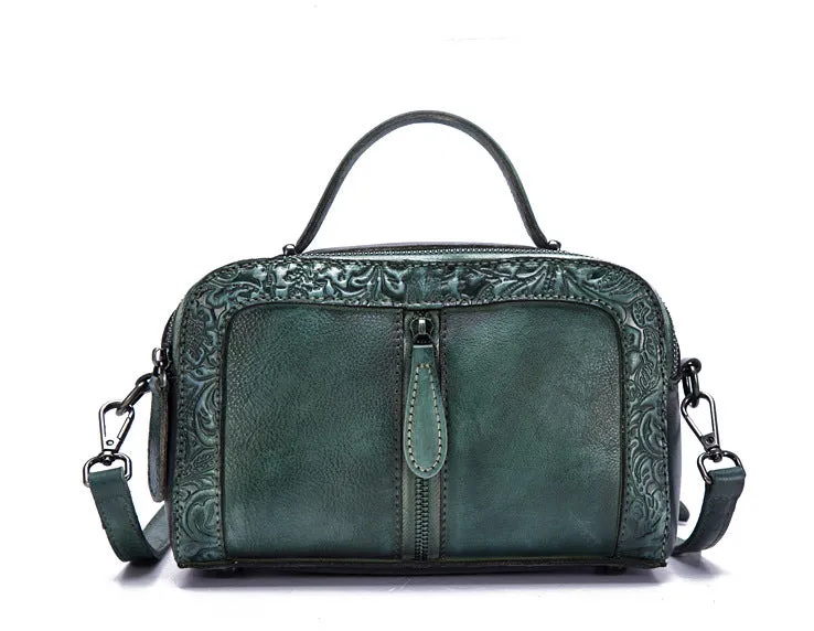 Green Leather Womens Small Crossbody Bag Side Bags For Women