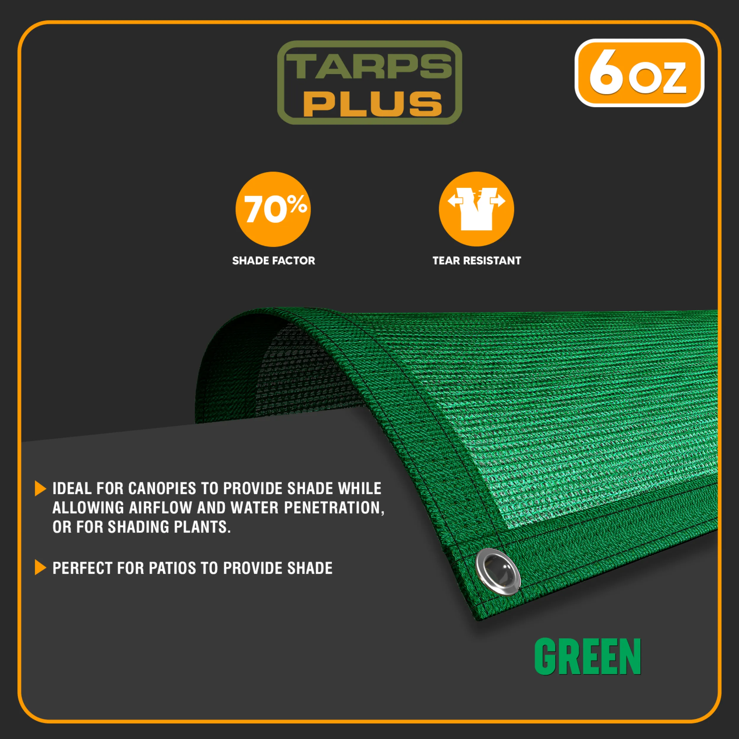 Green Mesh Tarp 12' x 24'