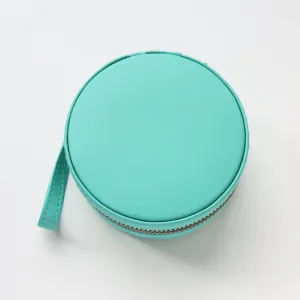 Green Mini Round Travel Jewelry Case