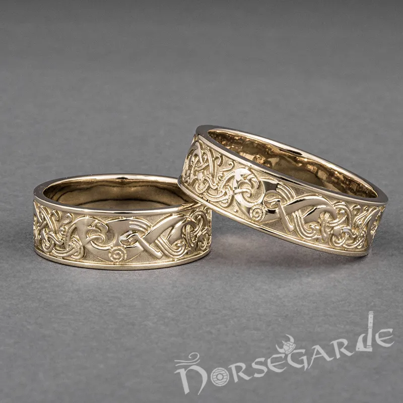 Handcrafted Late Urnes Ornamental Band - Gold