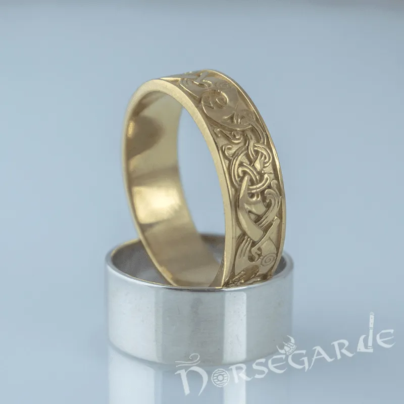 Handcrafted Late Urnes Ornamental Band - Gold