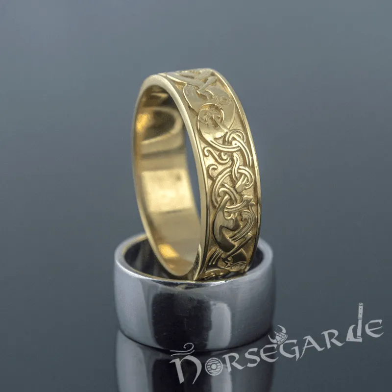 Handcrafted Late Urnes Ornamental Band - Gold