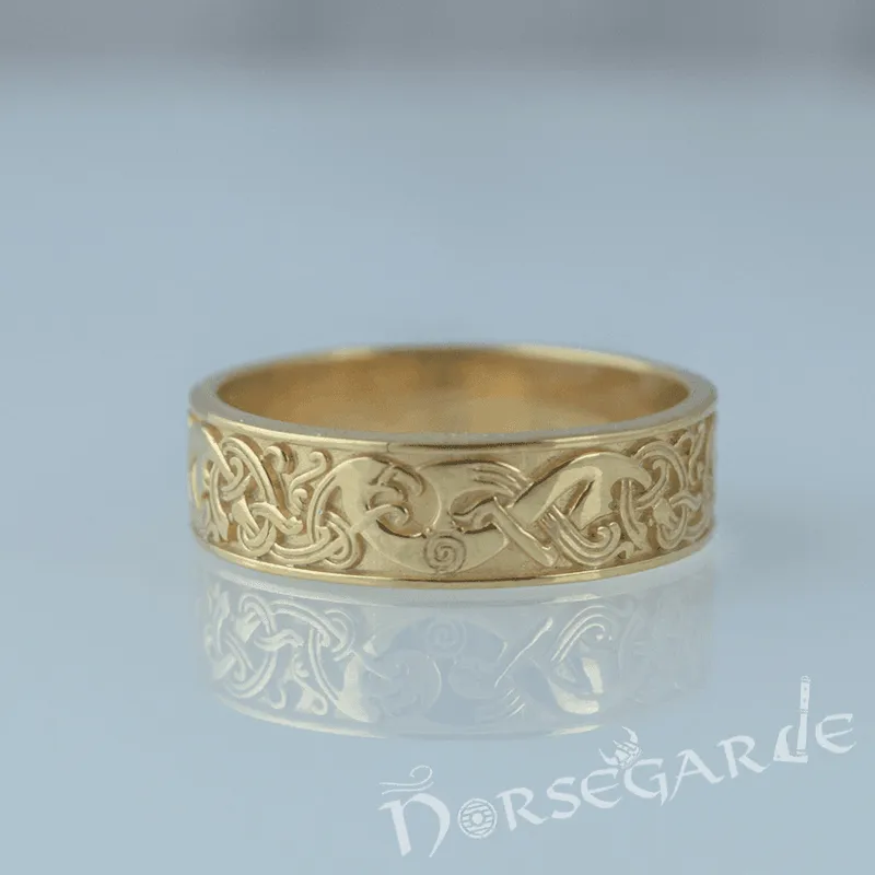 Handcrafted Late Urnes Ornamental Band - Gold