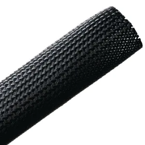 HellermannTyton BSPSC1120 1-1/2 Inch Braided Expandable Sleeving, Black, Sold By The Foot