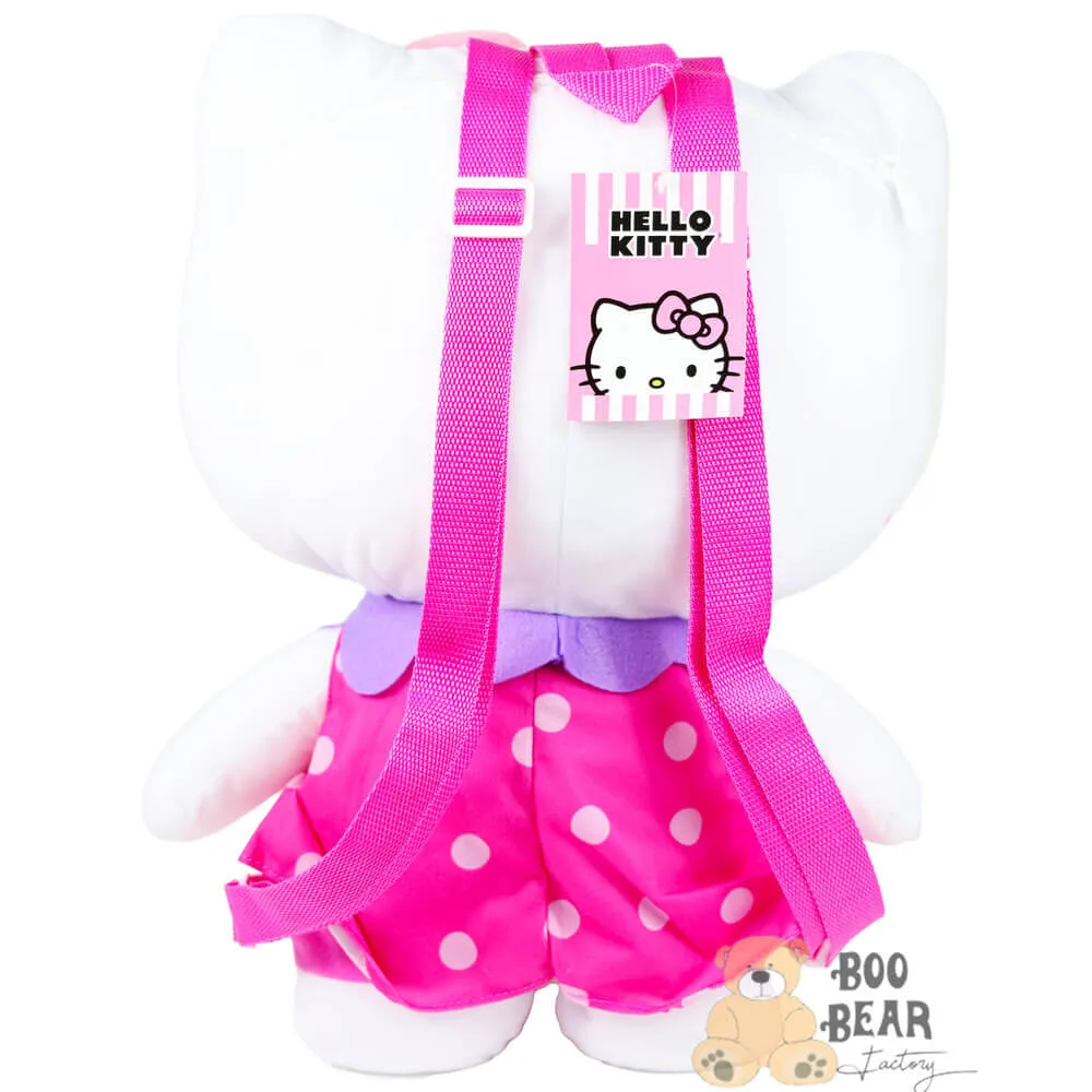 Hello Kitty Plush Backpack with Polka Dots Dress | $29.99 | Boo Bear Factory