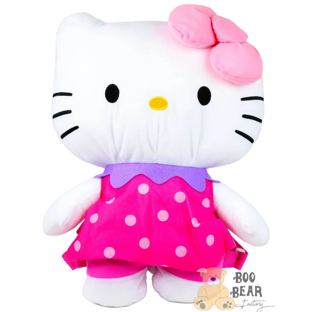 Hello Kitty Plush Backpack with Polka Dots Dress | $29.99 | Boo Bear Factory