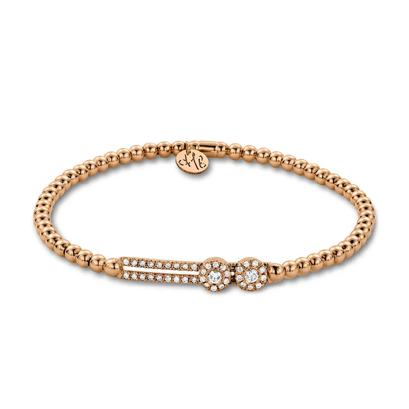 Hulchi Belluni Rose Gold Expandable Diamond Bracelet