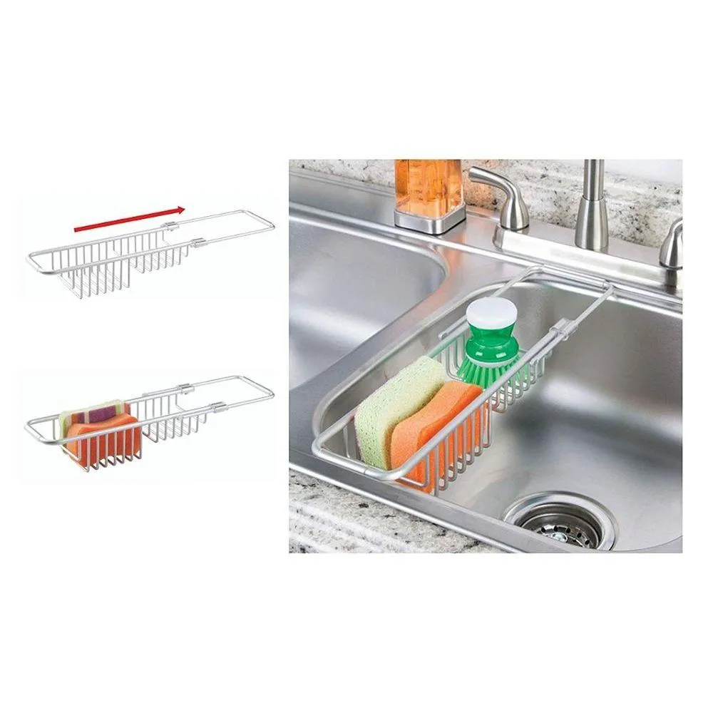 iDesign Rust Proof Aluminium Expandable Over Sink Caddy