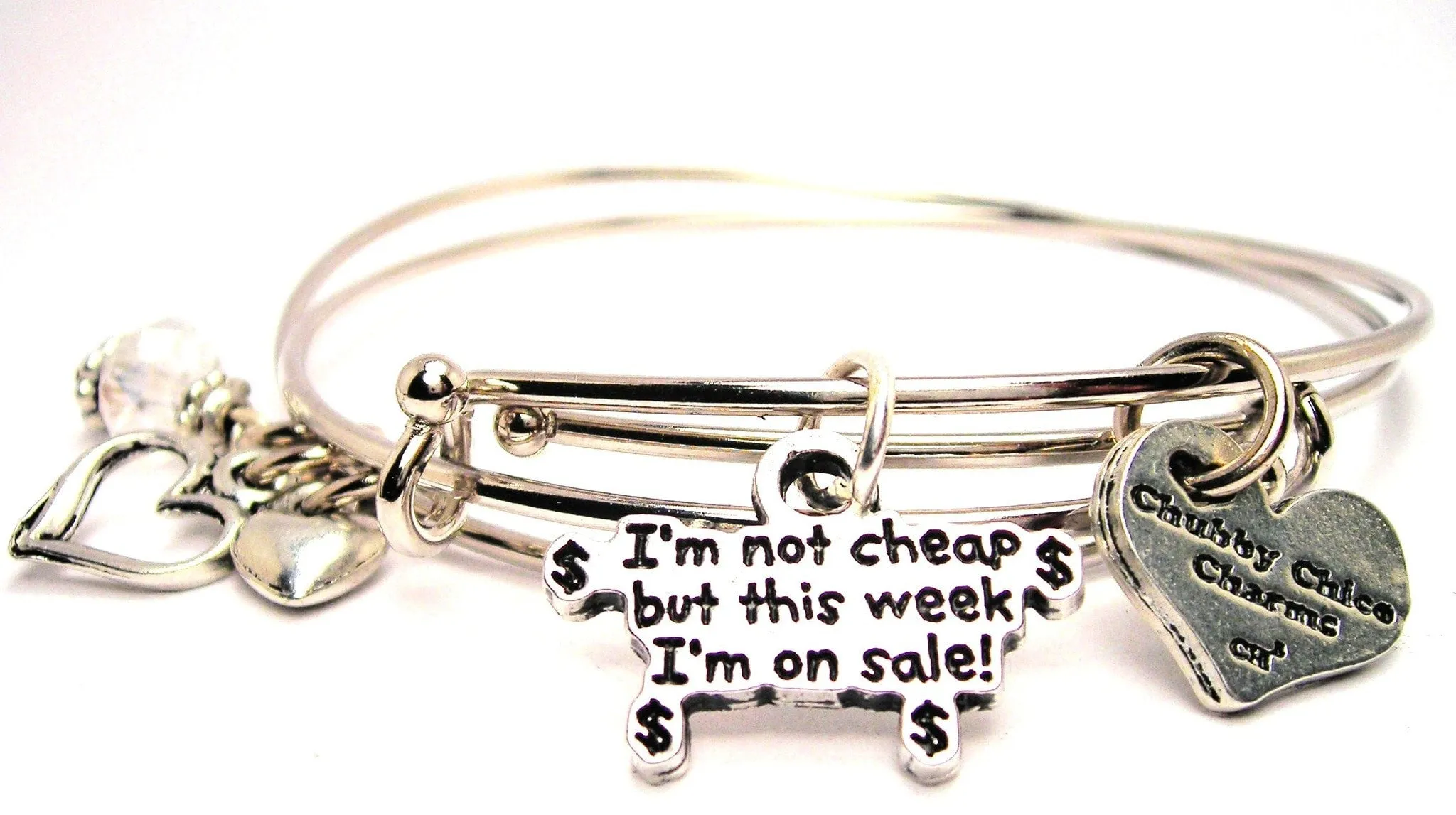 Im Not Cheap But This Week Im On Sale Expandable Bangle Bracelet Set