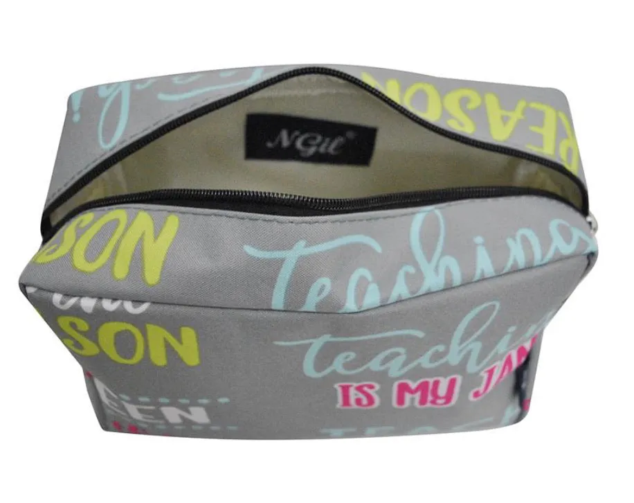 Inspiring Teacher Large Cosmetic Travel Bag