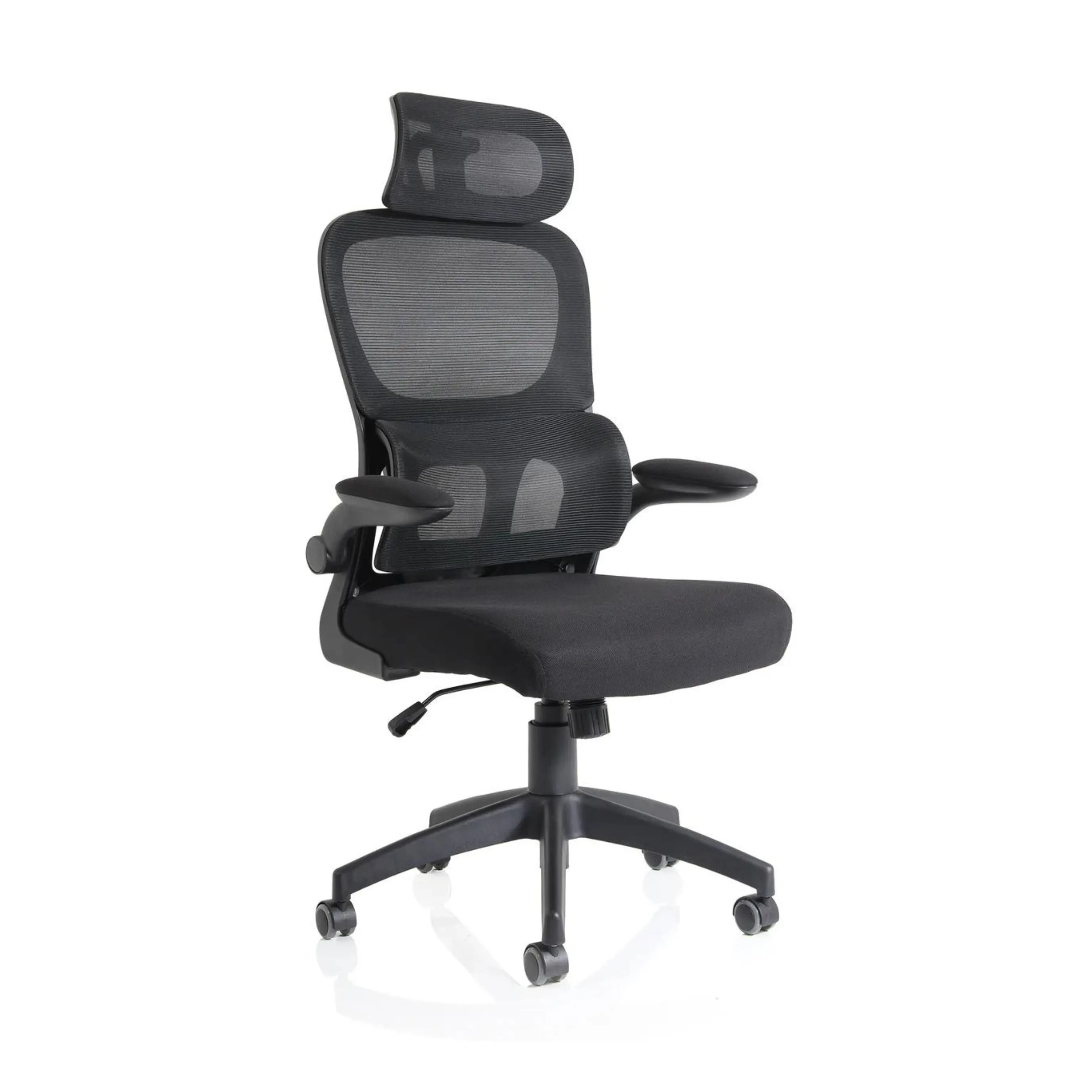 Iris Task Operator Mesh Back Fabric Seat With Headrest