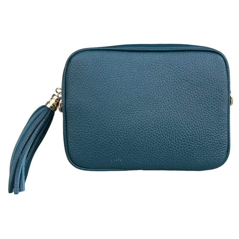 Italian Leather Big Box Bag Dark Teal