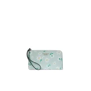 Kate Spade Lucy Day Tripper Daisy Medium L-Zip Wristlet In Crystal KH238