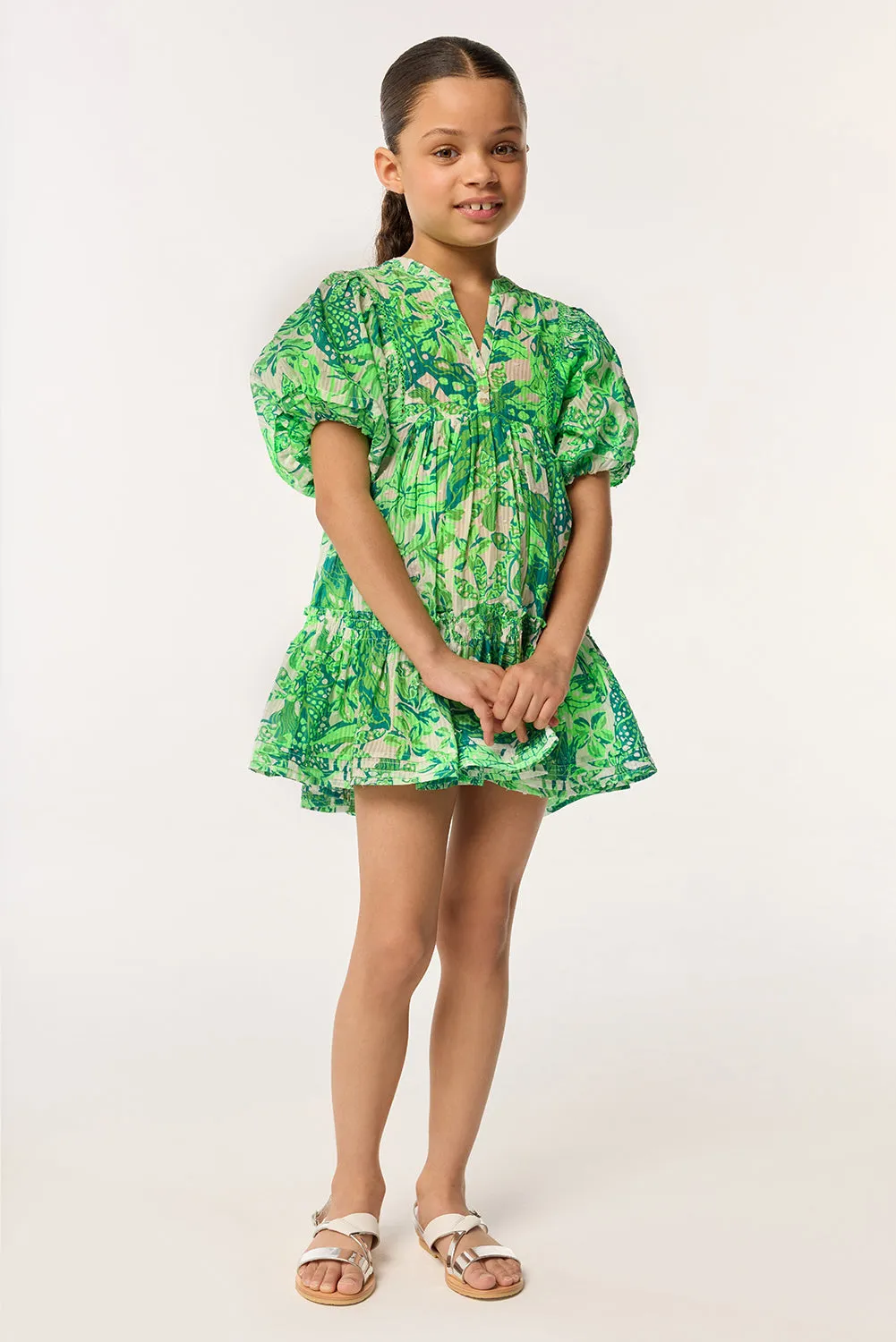 Kids Mini Dress Aria - Green Jengel