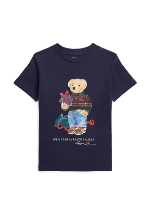 Kids' polo bear holiday short sleeve t-shirt