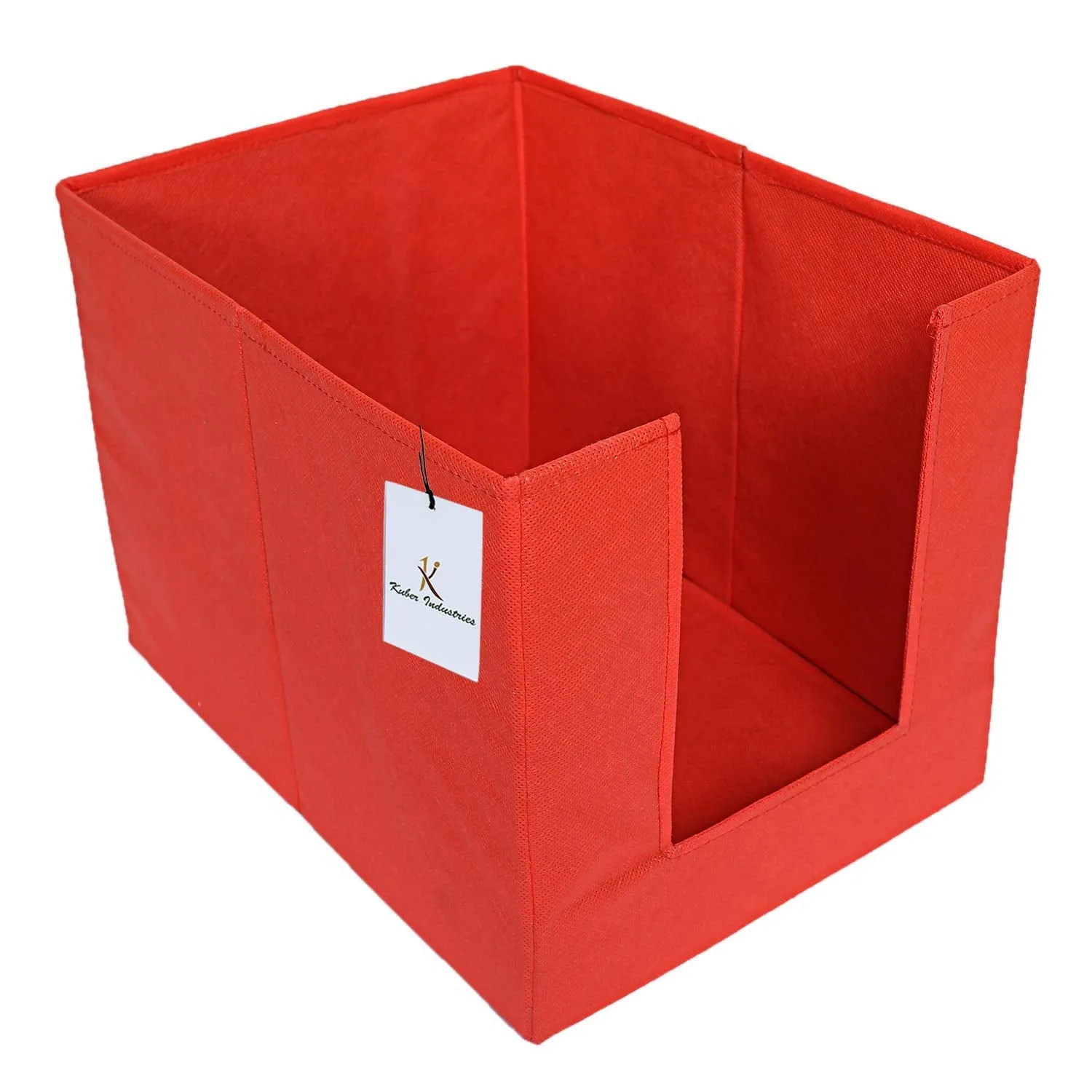 Kuber Industries Non Woven 1 Piece Shirt Stacker and 2 Piece Foldable Rectangle Cloth Saree Stacker Cloth Wardrobe Organizer Wardrobe Organizer (Red) -CTKTC38296