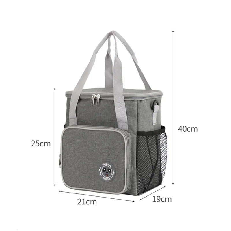 Large Capacity Insulated Portable Food Cooler with Shoulder Strap