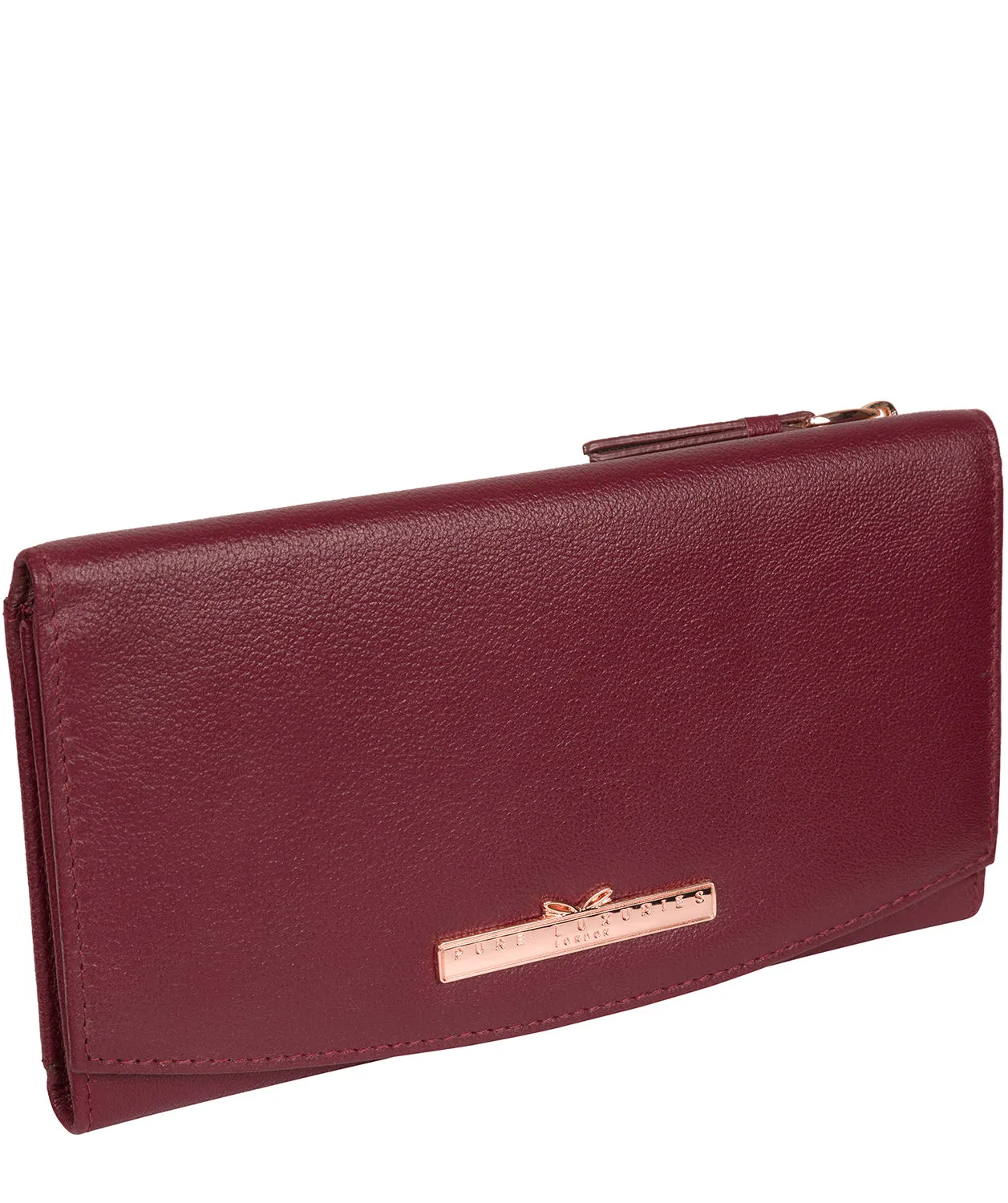 'Lark' Pomegranate Leather Purse