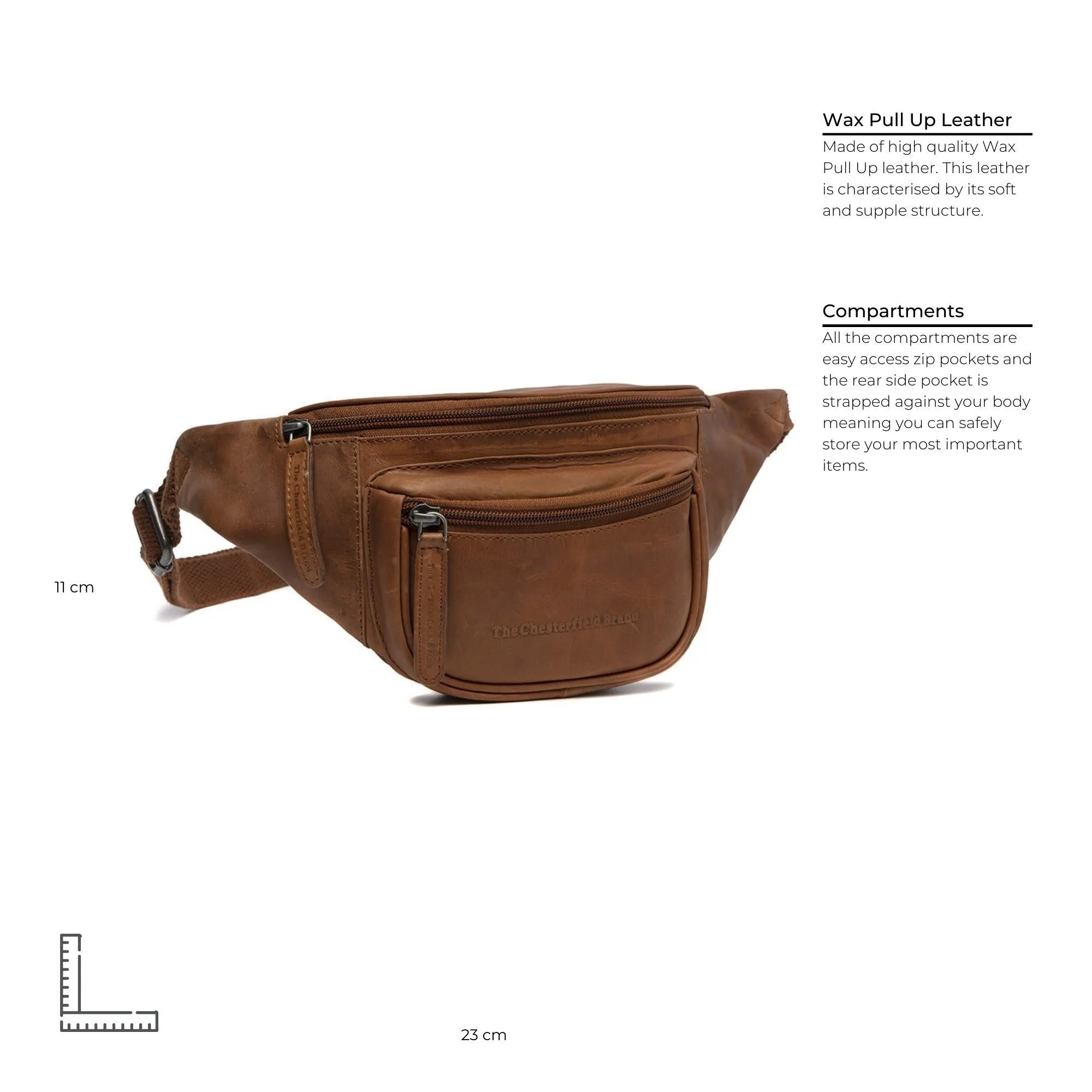 Leather Waist Pack Cognac Jack