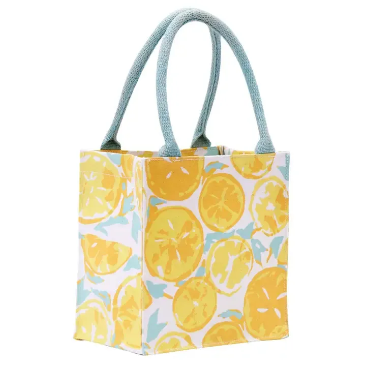 Lemon Slices Reusable Gift Bag Tote