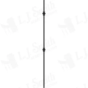 LIH-KW2KNUC44 - Kneewall Double Knuckle 44" Iron Baluster (1/2" Square Hollow)