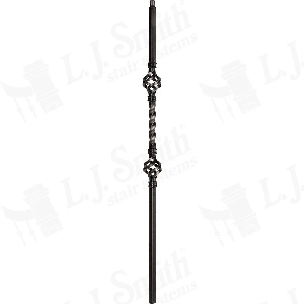 LIH-MG2BASK44 — Mega Double Basket Baluster (3/4" Square Hollow)