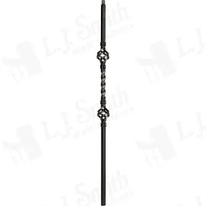 LIH-MG2BASK44 — Mega Double Basket Baluster (3/4" Square Hollow)