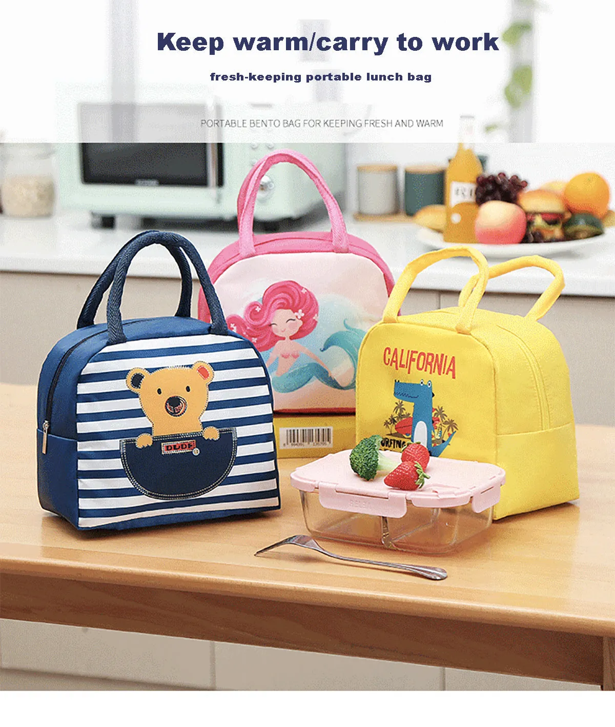 Lunch Box Insulated Bag Soft Leakproof Lunch Bag for Kids Men Women, Durable Thermal Lunch Pail for School Work Office | Fit 6 Cans-Puppy