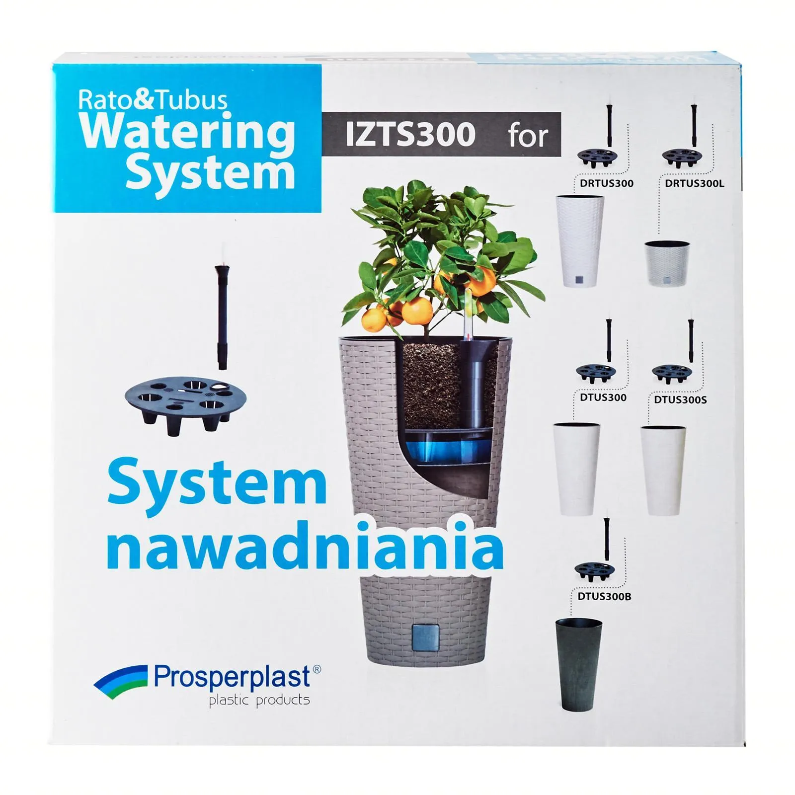 [Made in Poland] Rato Tubus Round Basket Wave Pot (300 x 270mm)   Self Watering System [Bundle Deal]