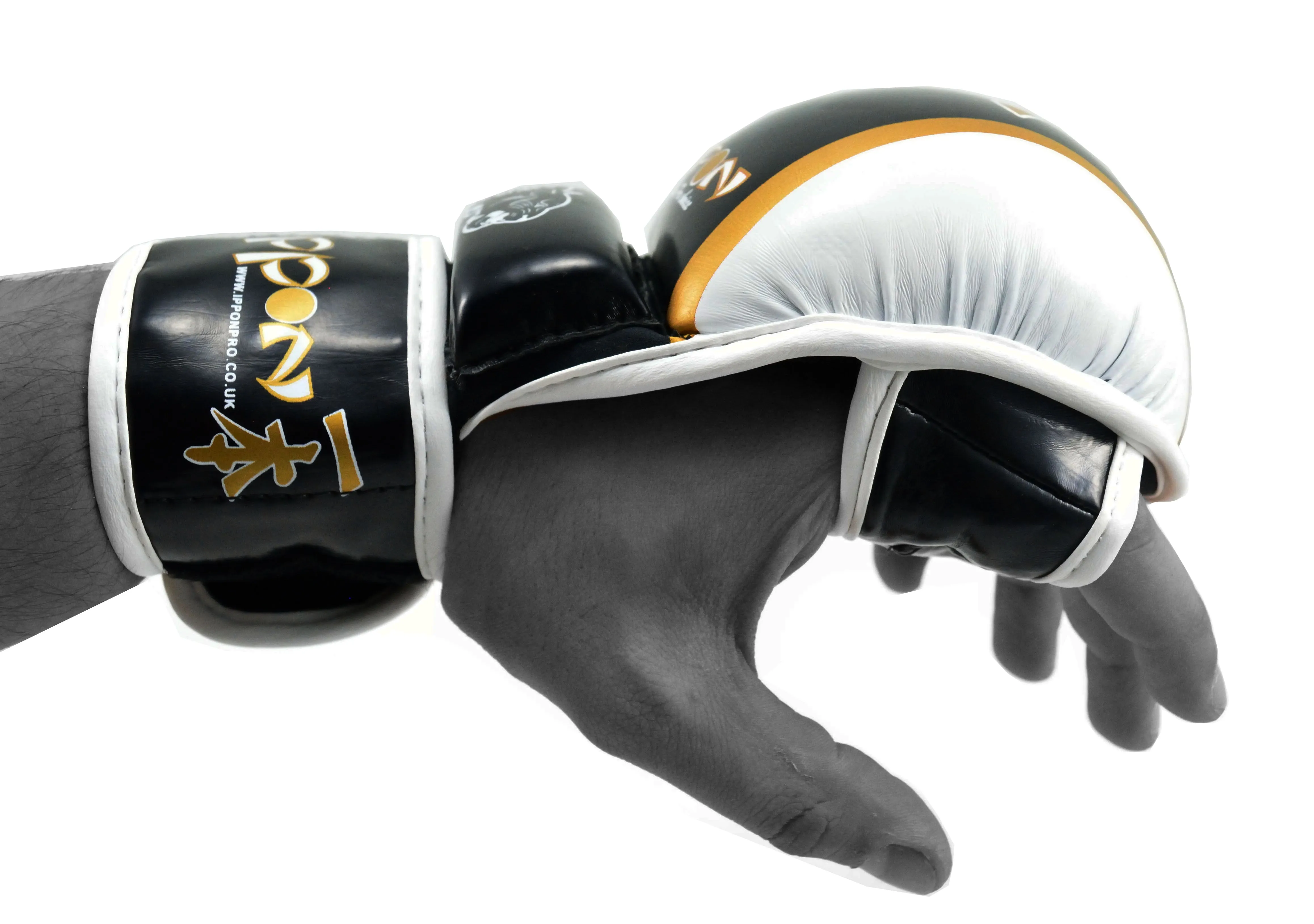 MAR-409 | Yellow Black IPPON Open Finger Striking Gloves