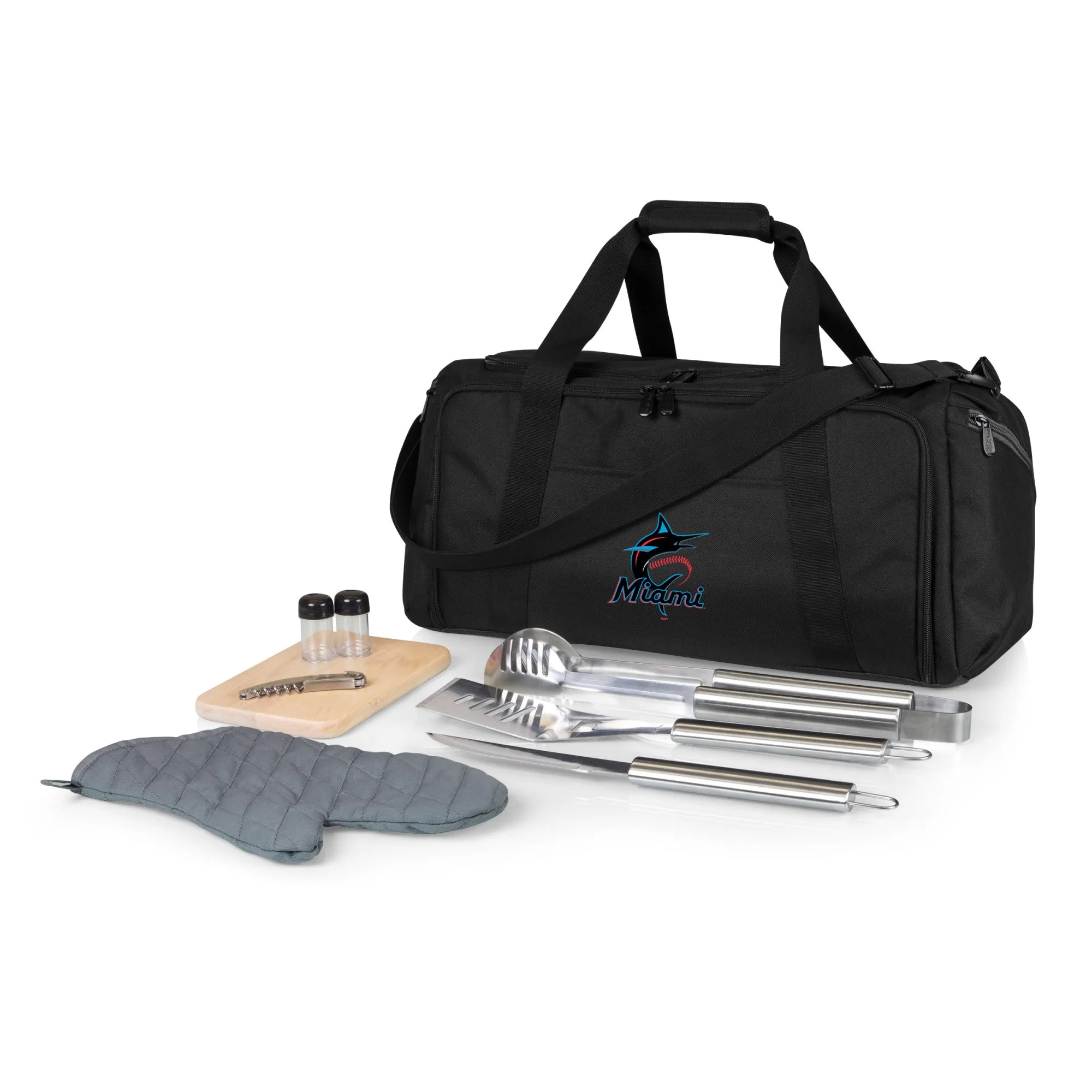 Miami Marlins - BBQ Kit Grill Set & Cooler