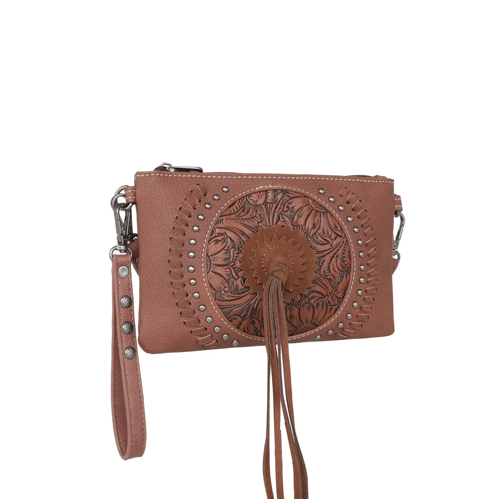 MW1176-181 Montana West  Tooled Collection Clutch/Crossbody